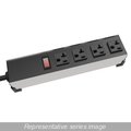 Hammond 20A H.D. 6 Outlet Strip w/ switch, 6 ft. cord Straight Plug, Outlets Front, Black 1589H6F1